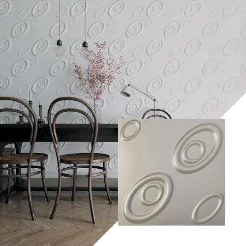 Miniatura 30 de Ekena Millwork WP20X20MAWH 19 5/8 pulgadas de ancho x 19 5/8 pulgadas de alto Maria EnduraWall Decorativo 3D Panel de pared cubre 2.67 pies cuadrados