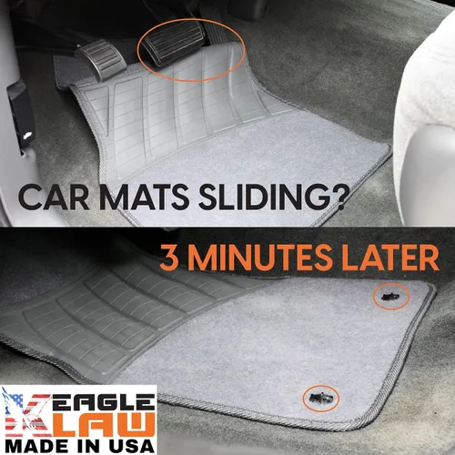 Miniatura 2 de Eagle Klaw Clips 2.0 para alfombrillas de piso (4 juegos) para alfombrillas de automóvil y forros de suelo, accesorios de automóvil fabricados