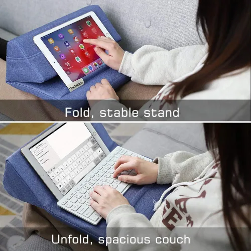 Miniatura 3 de Moko Soporte de almohada para tablet, suave soporte de almohada de cama de regalo de Navidad para almohadilla de hasta 11 pulgadas, se adapta a iPad