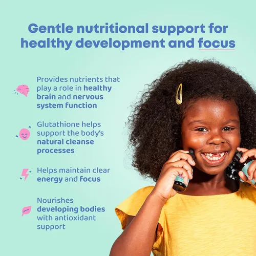Miniatura 2 de JoySpring Suplemento de glutatión liposomal para niños Apoya el habla y el contacto visual 50 mg de gotas antioxidantes de L-glutatión