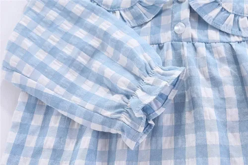 Miniatura 5 de Mud Kingdom Conjunto de pijama Boutique para niñas y niños, ropa de dormir de manga larga con cuello
