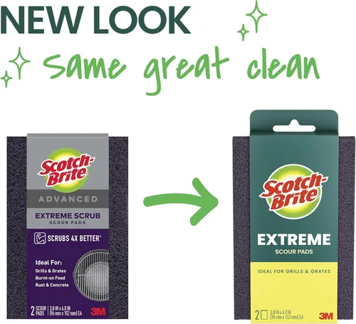 Miniatura 2 de Scotch-Brite Extreme Scrub Scour Pad 77222-R, 2 unidades/paquete, 6 paquetes/caja, 6 paquetes por caja