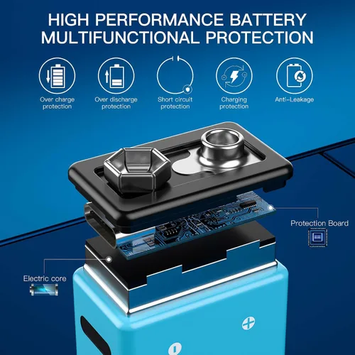 Miniatura 6 de Kratax Baterías de litio recargables USB de 9 V, paquete de 2 baterías recargables de iones de litio de 760 mAh de 9 voltios con cable de carga