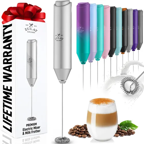 Miniatura 99 de Zulay Kitchen - Batidor eléctrico de mano para café, lattes, capuchinos, matcha y chocolate caliente, mezclador portátil para bebidas, accesorio
