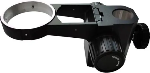 Kit de accesorios para microscopio estéreo de 2.992 in, soporte para cabeza de microscopio negro, estante ajustable para soporte de microscopio