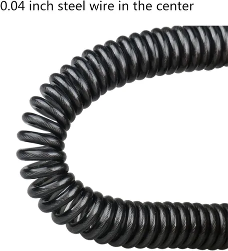 Miniatura 3 de 118 pulgadas de acero inoxidable dentro de la herramienta de pesca en espiral cordón cuerda de protección para caña de pescar de mar