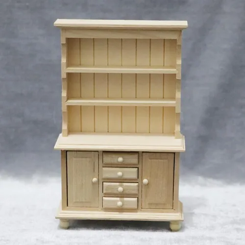 Miniatura 9 de AirAds - Casa de muñecas 1:12 en miniatura, muebles de madera (1 marrón oscuro)