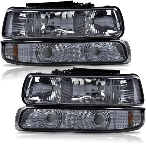 Miniatura 9 de G-PLUS - Juego de faros delanteros compatible con Chevy Silverado 1500 2500 & HD 3500 1999-2002/Compatible con Chevy Suburban/Tahoe 2000-2006, faros