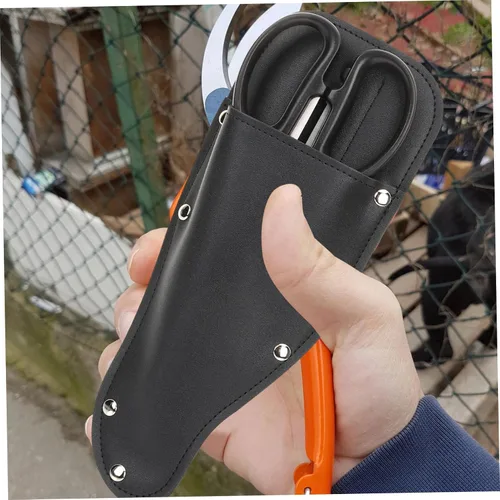 Miniatura 7 de Happyyami Pinza de podadora de cuero para tijera, abrazaderas de inglete para recortar alicates, soporte para herramientas de caza, protector