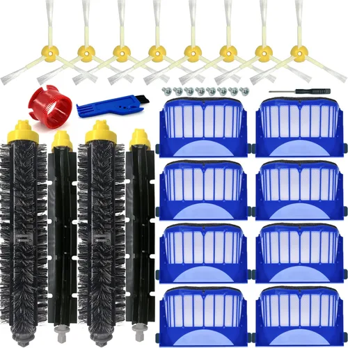 Piezas de repuesto para iRobot Roomba 600 500 Series 694 695 677 671 690 680 660 650 620 614 595 585 564 Vacío Robótico, 2 cepillos de cerdas, 2