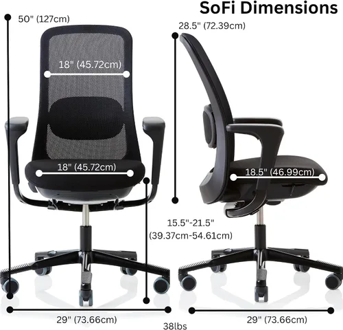 Miniatura 3 de HAG SoFi - Silla de trabajo negra