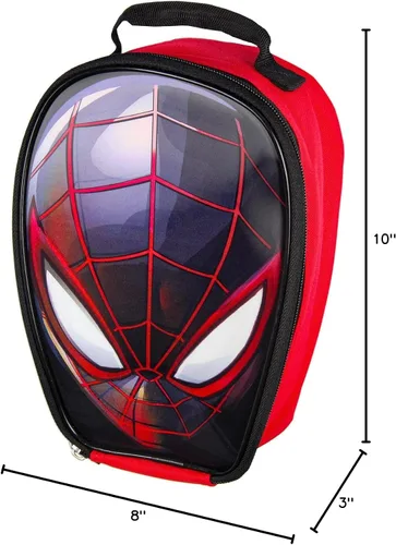 Miniatura 7 de Bioworld Marvel Spider-Man Lenticular Comic Superhero - Bolsa de almuerzo aislada de 10 pulgadas