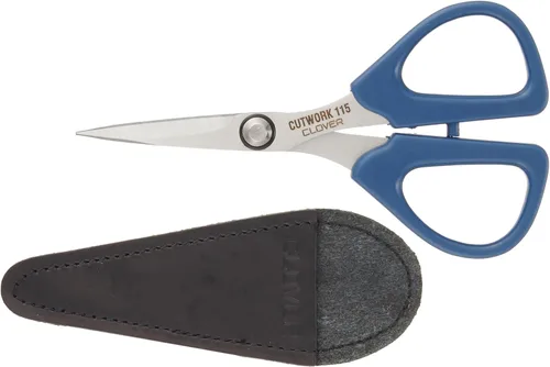 Miniatura 2 de Clover Tijeras Compactas Patchwork 115 con Saco 36-666 - Acero Inoxidable Azul