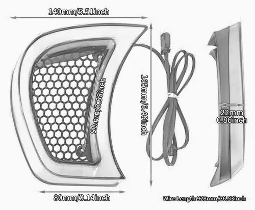 Miniatura 6 de Luces LED de ventilación para faros delanteros, luz de circulación para Harley Road Gilde FLTRX 2015-2023 (transparente)