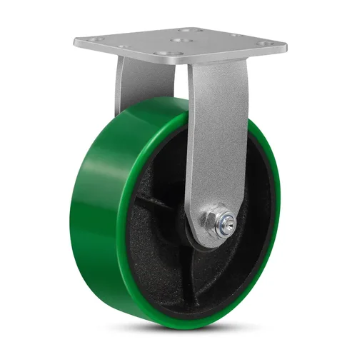 Miniatura 20 de Ruedas giratorias, ruedas industriales de 4 pulgadas resistentes, poliuretano en rueda de acero, ruedas giratorias de placa superior