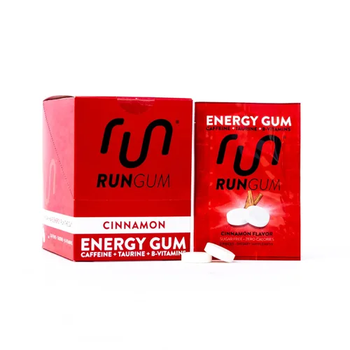 Miniatura 11 de Run Gum Goma de mascar Energy & Focus con sabor a fruta, 50 mg de cafeína por pieza, sin azúcar con taurina y vitaminas B, goma de mascar de acción