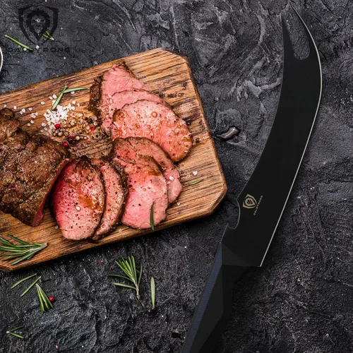 Miniatura 7 de Dalstrong BBQ Pitmaster - Cuchillo para carne de 9 pulgadas, serie Shadow Black, recubierto de nitruro de titanio negro, alto contenido de carbono