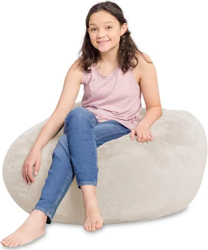 Miniatura 60 de Posh Creations - Sillón puff para niños, adolescentes y adultos, incluye funda extraíble y lavable a máquina, tamaño mediano de 27 pulgadas, lona