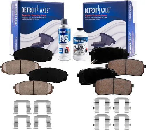 Miniatura 115 de Detroit Axle - Pastillas de Freno Delantero para Nissan Altima Maxima Sentra 350Z Cube Juke Versa INFINITI G20 G35 I30 I35 Suzuki SX4, Pastillas