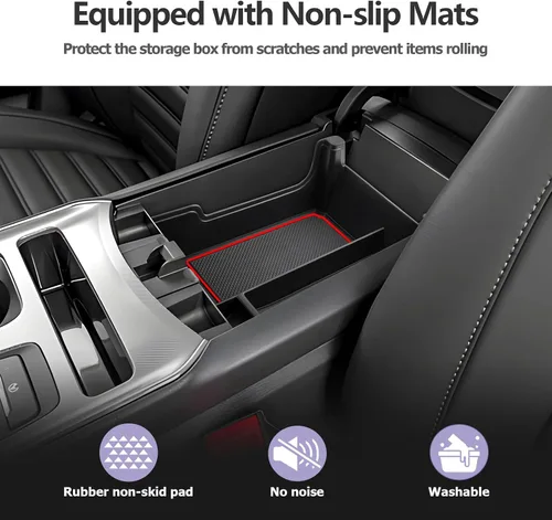 Miniatura 5 de LUWU Bandeja organizadora para consola central Ford Edge 2024 2020 2021 2022 2023 2024 Ford Edge SE/SEL/ST-Line/Titanio/ST, organizador de consola