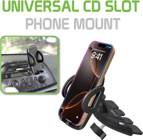 Miniatura 2 de Cellet Soporte para teléfono inteligente para automóvil con ranura para CD, compatible con soporte para teléfono celular, compatible con iPhone 12