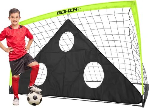 Miniatura 14 de BOHEN 6x4 FT / 9x5 FT Kids Soccer Goals with Carry Bag, Portable Folding Soccer Net for Backyard Training, Indoor/Outdoor Use for Youth and Adult