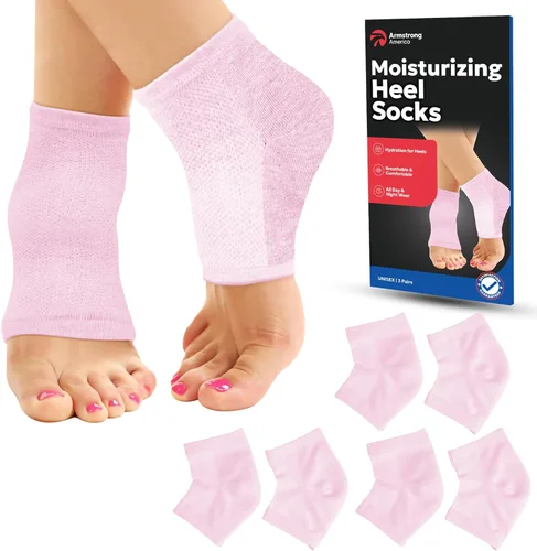 Miniatura 12 de Calcetines hidratantes para hombres y mujeres Tratamiento de talón agrietado con aloe vera Removedor de callos en los pies Calcetines de aloe