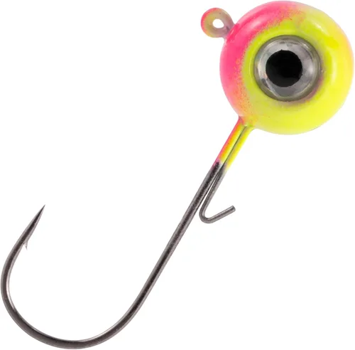 Dr.Fish Paquete de 10 Cabezas de Jig de Pesca con Ojo 3D Bola Swimbait Jig Agua Salada Agua Dulce Lubina Walleye Anzuelos de Pesca Crappie Trucha