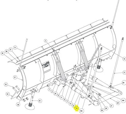 Miniatura 2 de Parte # 16154120 - Cilindro de Ángulo Hidráulico para Pala MD 1-1/2 X 10