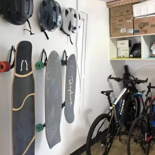 Miniatura 9 de Soporte de pared mejorado para monopatín, soporte de pared para monopatín y longboard, soportes para patineta alargar
