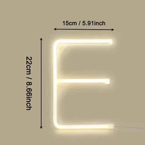 Miniatura 7 de ENUOLI - Luces LED de neón del alfabeto blanco cálido, la mejor decoración de pared para niños, hogar, bar, club, festival, Navidad, cumpleaños