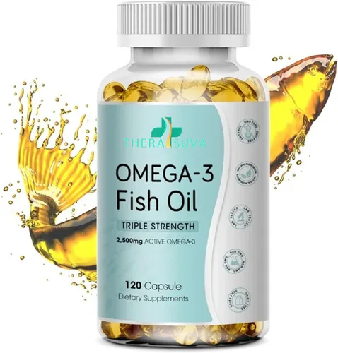 Aceite de pescado salvaje de Alaska de triple fuerza, Omega-3 2500 mg, EPA 1,300 mg + DHA 1,200 mg, suplemento para la salud del corazón, el cerebro