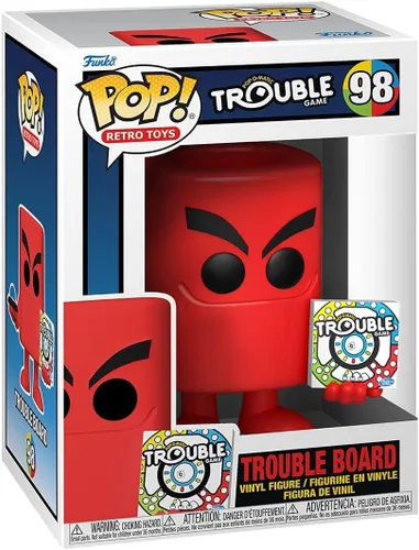 Miniatura 2 de POP Retro Toys: Trouble - Figura de vinilo Trouble Board Funko (paquete con funda protectora de caja compatible)