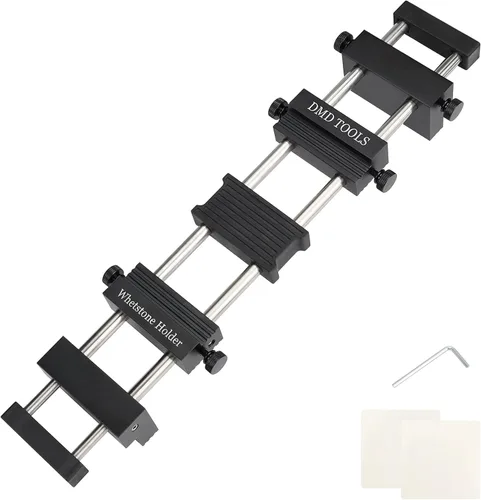 Miniatura 7 de SCOTTCHEN Soporte para piedra de afilar solo para mesa, base de piedra de afilar de acero inoxidable 304, goma antideslizante ajustable, resistente