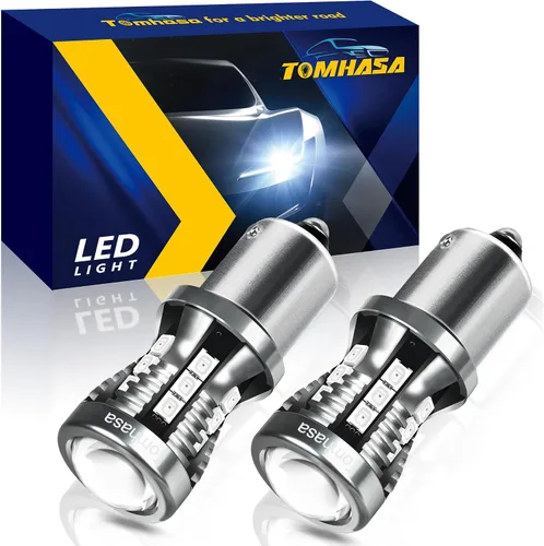 Miniatura 10 de Bombillas LED 3157 rojas para luces de freno, 24 conjuntos de chipsets SMD 300% más brillantes 3056 3156 3057 4157. Bombillas LED de repuesto