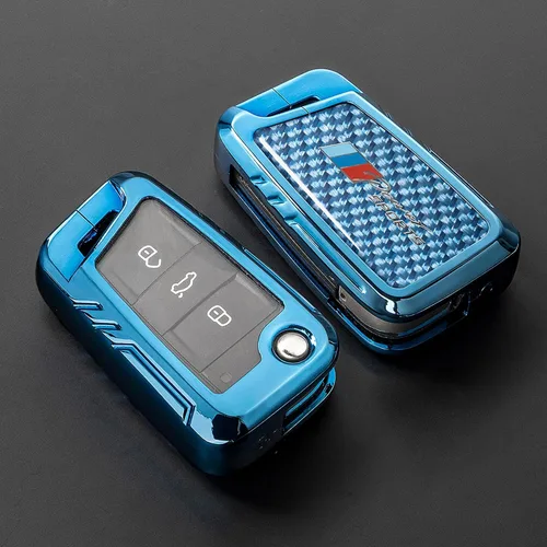Miniatura 79 de Funda para llavero BMW con llavero, fibra de carbono real, protección de aleación de zinc, compatible con BMW 1 3 4 5 6 7 Series X1 X3 X4 M5 M6 GT3