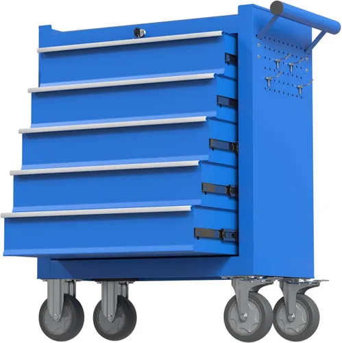Miniatura 8 de Caja de herramientas de 7 cajones, caja de herramientas rodante con ruedas, gabinete de almacenamiento de herramientas móvil desmontable de alta