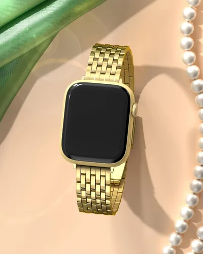Miniatura 3 de para Apple Watch Correa de 38 mm, 40 mm, 41 mm, 42 mm, 44 mm, 45 mm Series 9 8 7 6 5 4 3 2 1 SE SE2 para mujeres y hombres, Correa de metal de acero