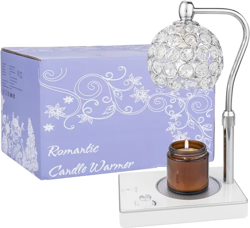 Miniatura 4 de Lámpara de fragancia de estilo elegante, calentador de velas de arriba hacia abajo ajustable con temporizador, calentador eléctrico de cera