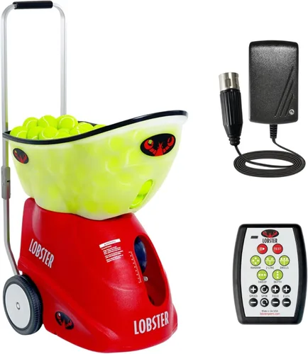 Máquina de pelotas de tenis LOBSTER Sports Elite - Lanzador de pelotas de tenis auto portátil, con ejercicios precargados y personalizados, control