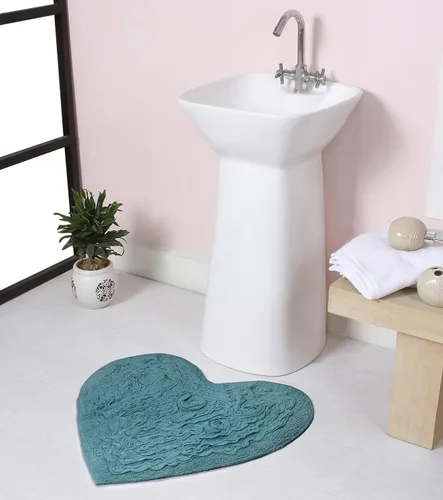 Miniatura 91 de Home Weavers Bell Flower Collection - Tapetes de baño copetudos 100 % algodón, extrasuaves y absorbentes, antideslizantes, lavables a máquina, lino