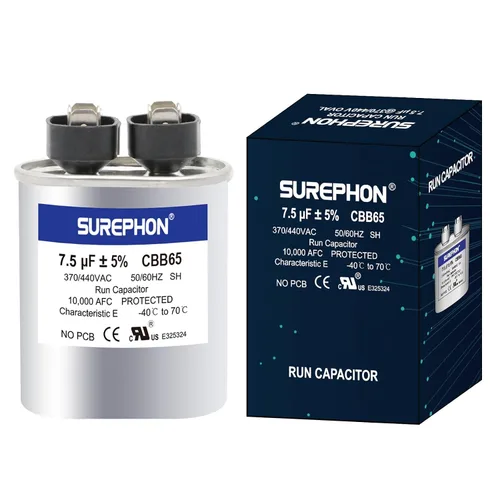 Miniatura 35 de Condensador de 5 Mfd 370V/440V Condensador de Funcionamiento y Arranque Ovalado para Motor de CA o Arranque de Ventilador y Bomba de Calor Fría