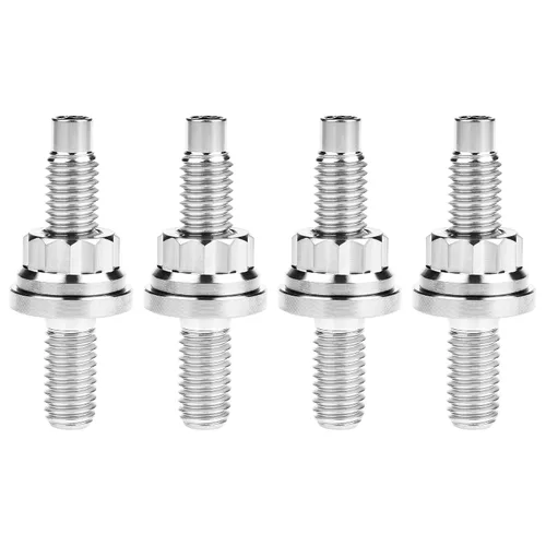 Miniatura 11 de Tornillo de titanio M8 M10x45 54 55 2.559 in paso 1.25 Kit de pernos de escape automotriz Kit tornillos, tuercas y arandelas Kit de 4 piezas