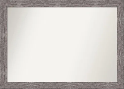 Miniatura 30 de Amanti Art Espejo de baño gris para sobre el fregadero, 31 x 48 pulgadas, espejo de tocador rectangular estrecho de color gris, marco de madera