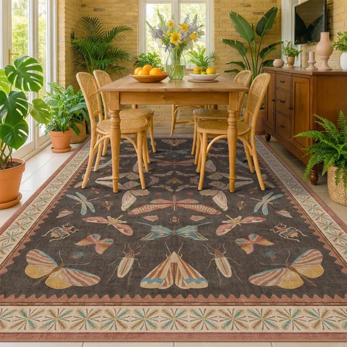 Miniatura 21 de Hazo Haus Alfombra de Baño Bohemia Lavable 2x3, Alfombras Pequeñas para Cocina, Tocador, Puerta Principal Entrada Interior, Antideslizante Pelo Bajo