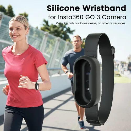 Miniatura 2 de Pulsera de silicona para Insta360 GO 3, funda protectora de silicona para Insta360 GO 3 accesorio de cámara de acción (negro)