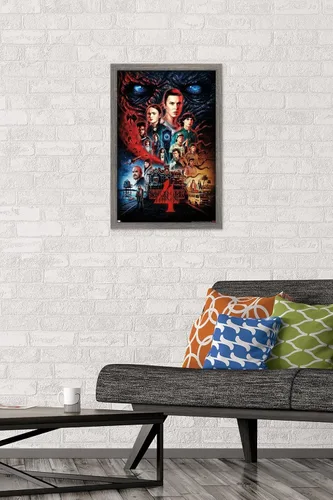 Miniatura 2 de Trends International Netflix Stranger Things: Season 4 - Póster de pared de una hoja, 14.725 x 22.375 pulgadas, versión enmarcada de madera