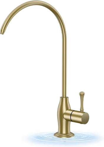 Miniatura 14 de Grifo de cocina con aerosol -WEWE de un solo agujero para fregadero de cocina con placa de cubierta, Plateado, A100806BN Níquel cepillado