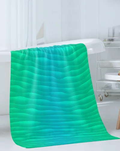 Miniatura 3 de Juego de toallas de baño verdes de verano para baño, toallas de lujo, regalos para mujeres, secado rápido, playa, cocina, mano, cabello, cara, yoga