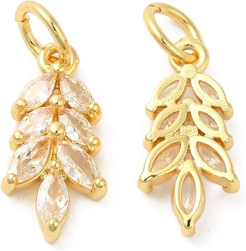 Miniatura 9 de LiQunSweet 20 piezas de micro pavé de circonitas cúbicas para bebé, diseño de huellas, para hacer joyas de ducha
